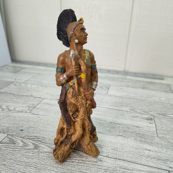 Native Indian‎ Hunter Warrior 6" Figurine Young's American Frontier Resin - Picture 7 of 11